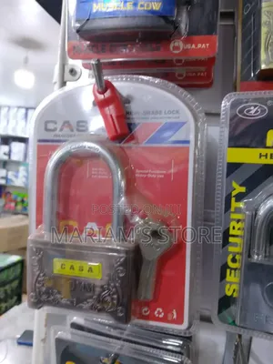 Casa Security Padlock Witha Hardened Steel Shackle To Resist Cutting.