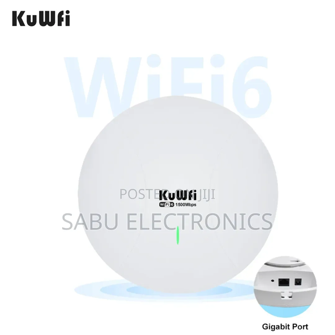 Kuwfi Wifi 6 Ceiling Access Point 1500mbps Dual Band Gigabit Indoor Ap