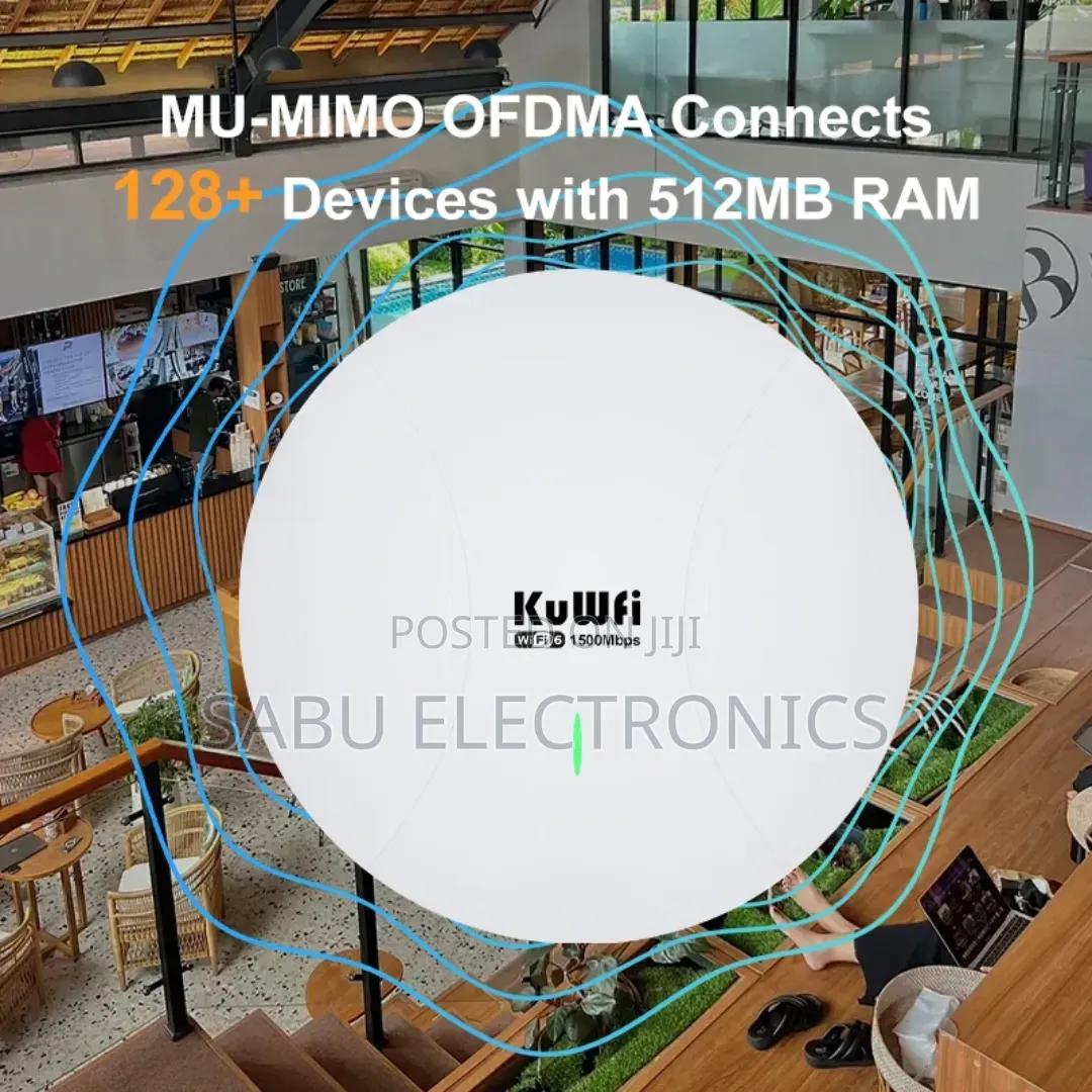 Kuwfi Wifi 6 Ceiling Access Point 1500mbps Dual Band Gigabit Indoor Ap