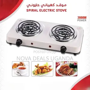Double Burner Electric Stove, 2000w, Portable Spiral Coil Hot Cooker