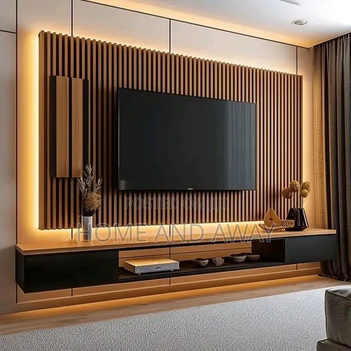 Flutes Wall Panel Tv Units in Any Colour From 1,800,000/- Order Now