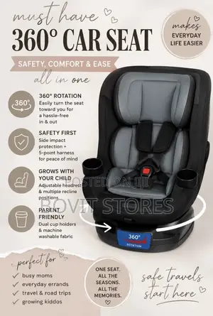 Kidilo Kids Car Seat 360 Rotation