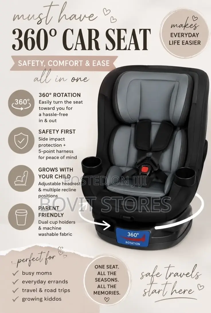 Kidilo Kids Car Seat 360 Rotation