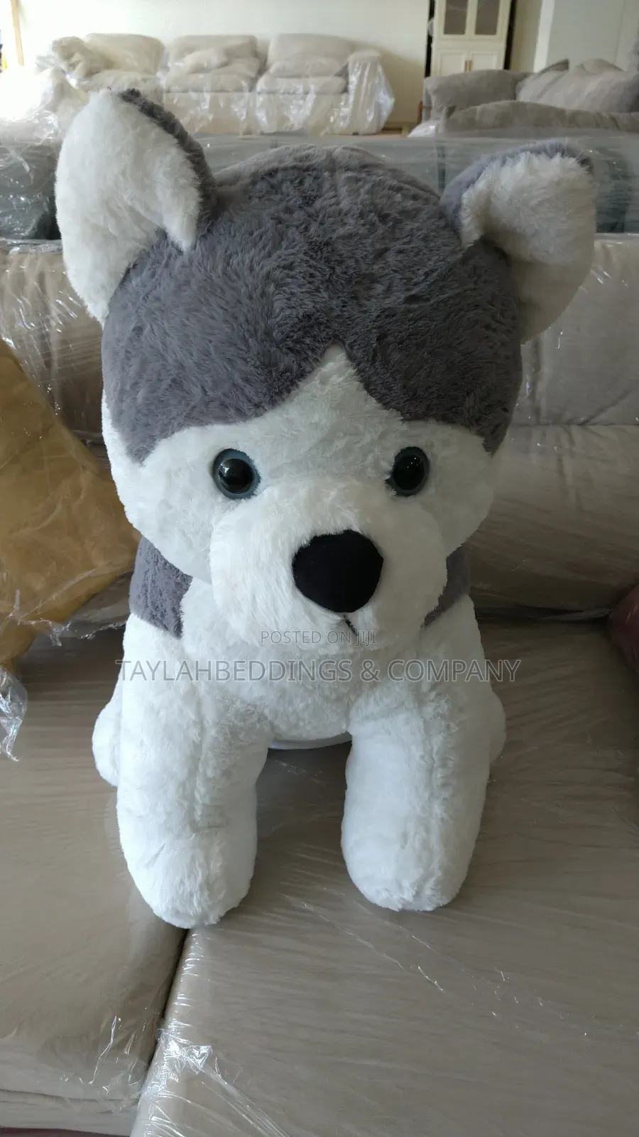 Jr Jack Rose Realistic Wolf Dog Soft Toy Stuffed Animal