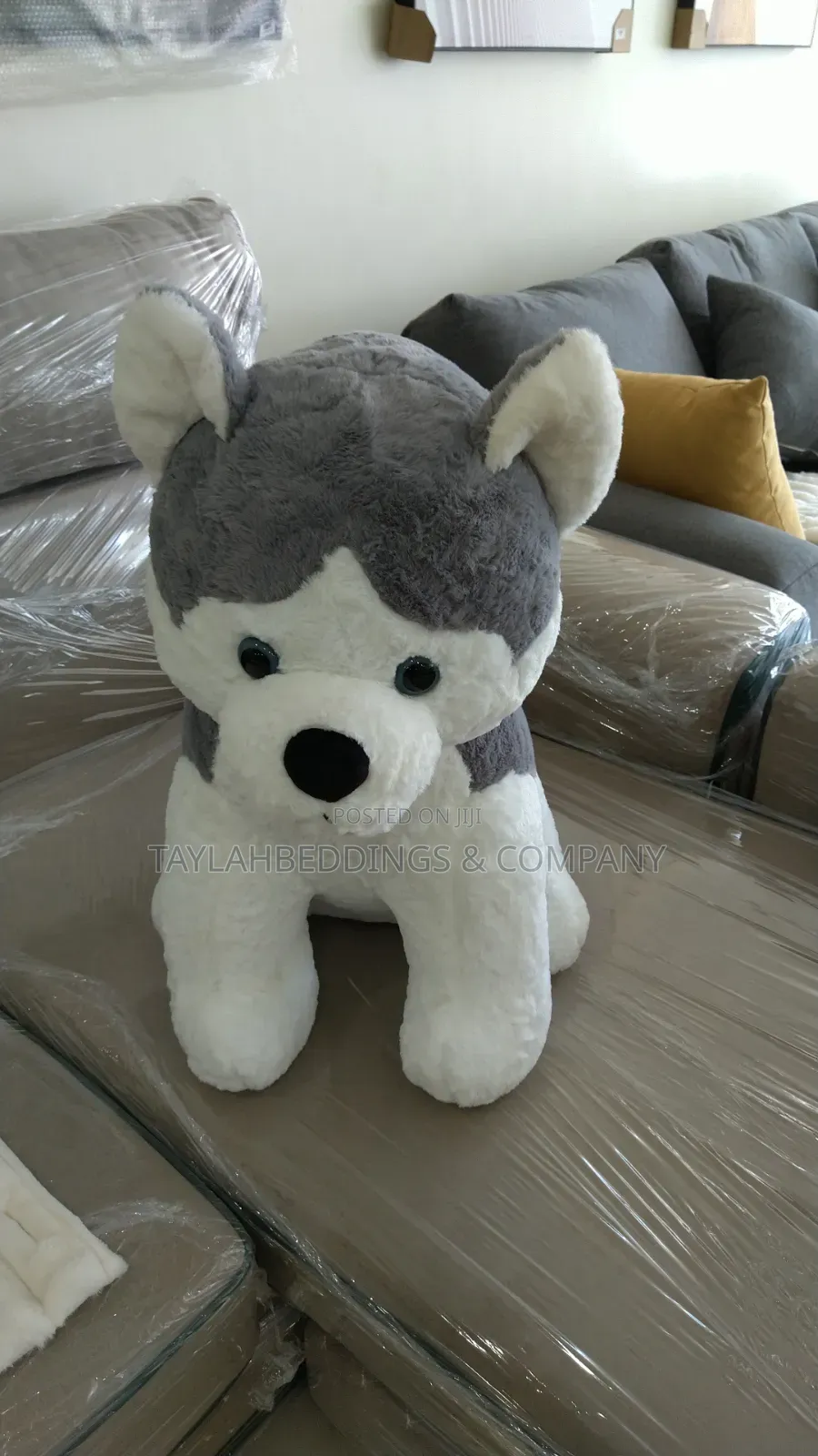 Jr Jack Rose Realistic Wolf Dog Soft Toy Stuffed Animal