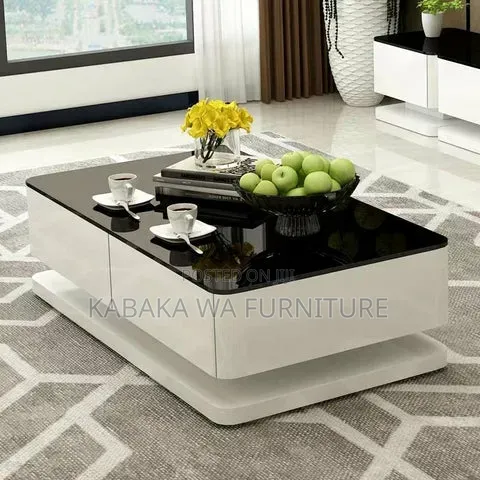 Square Solid Wood Coffee Table, /Storage Center Table
/