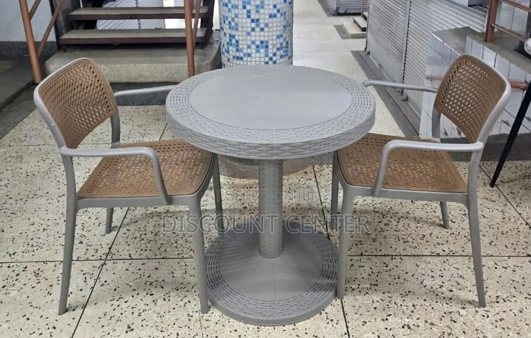 Balcony Plastic Chairs and Table