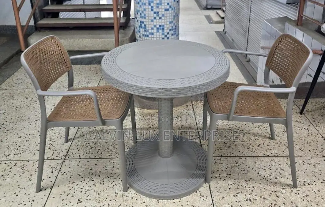Balcony Plastic Chairs and Table