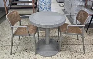 Balcony Plastic Chairs and Table