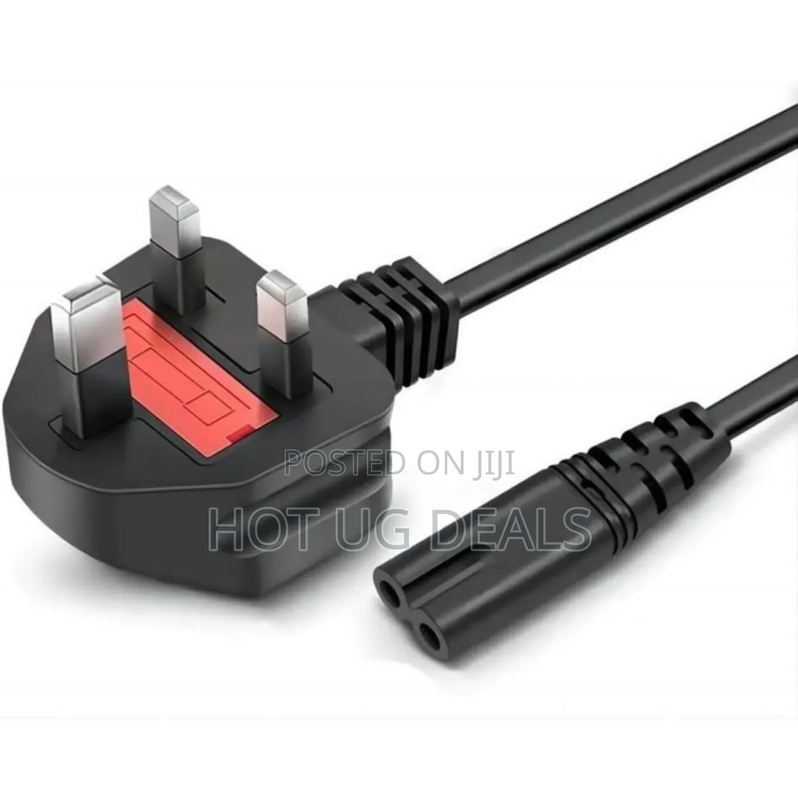 1.5m 2-Pin Uk/Eu Power Cable – Fused Power Cord for Desktop, Laptops