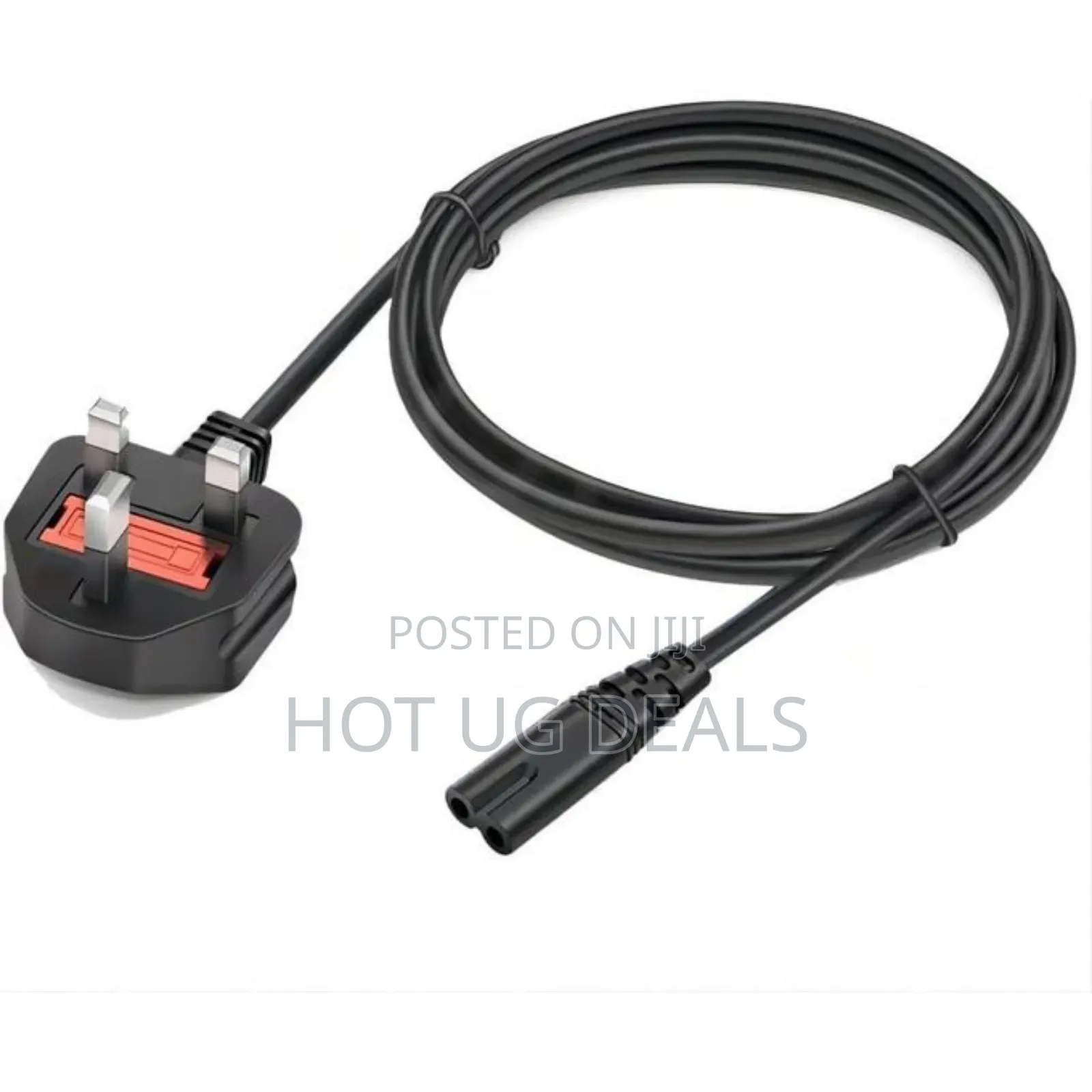 1.5m 2-Pin Uk/Eu Power Cable – Fused Power Cord for Desktop, Laptops