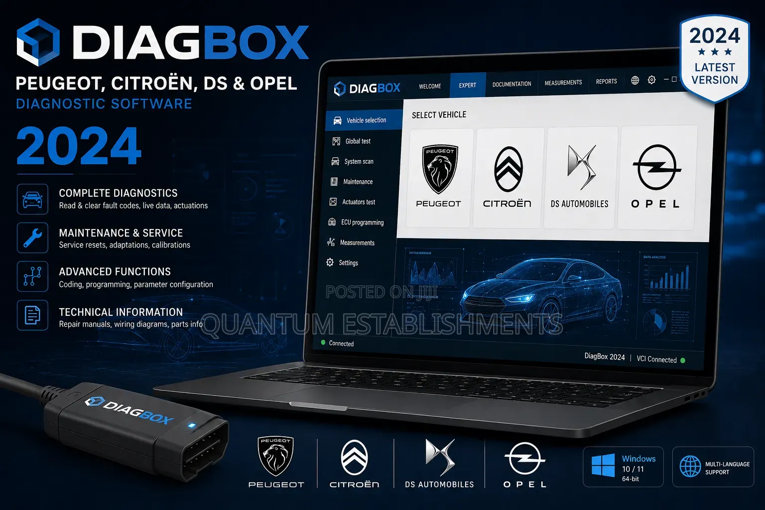 Diagbox 2024 | Peugeot, Citroën, Ds and Opel Diagnostic Software