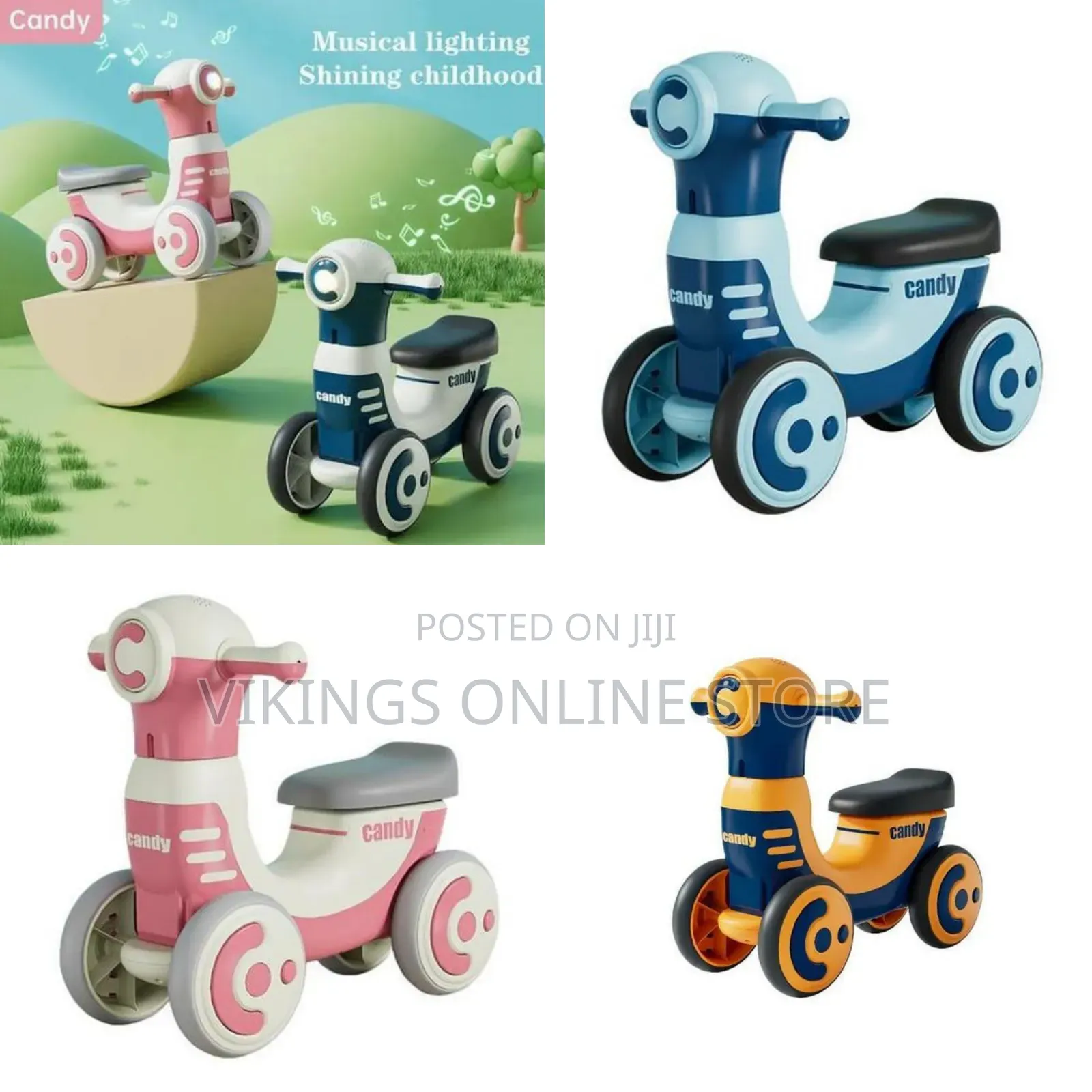 Lightweight Toddler Bike Four Wheels Children Bicycle Walker Bike