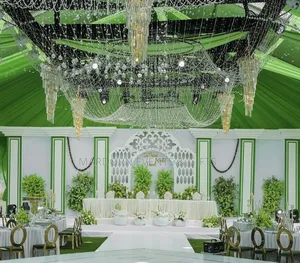 Mega Tent Green, White Gold Wedding of 400 Guests