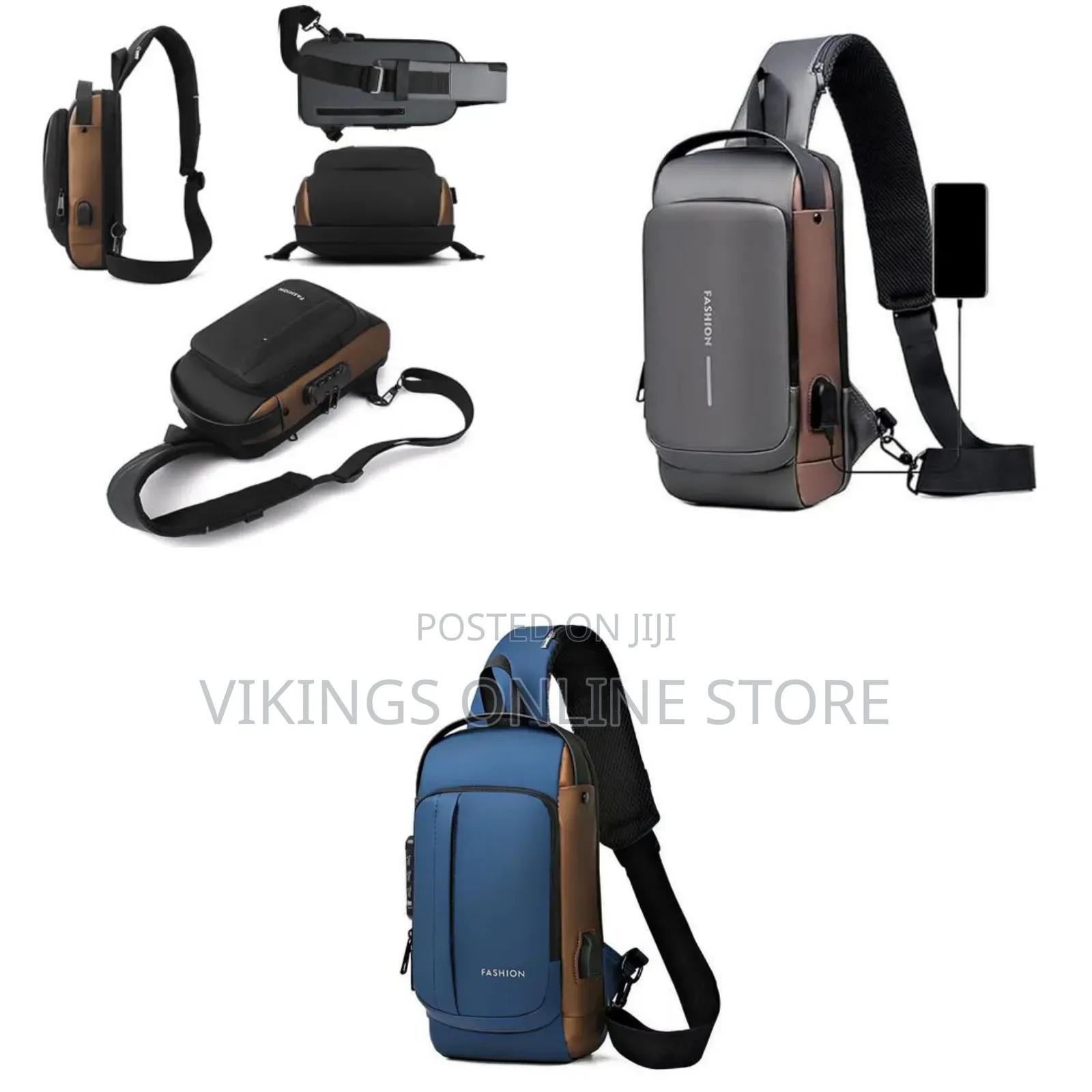 Anti-Theft Sling Bag Chest Bag With Usb Port, Crossbody Backpack