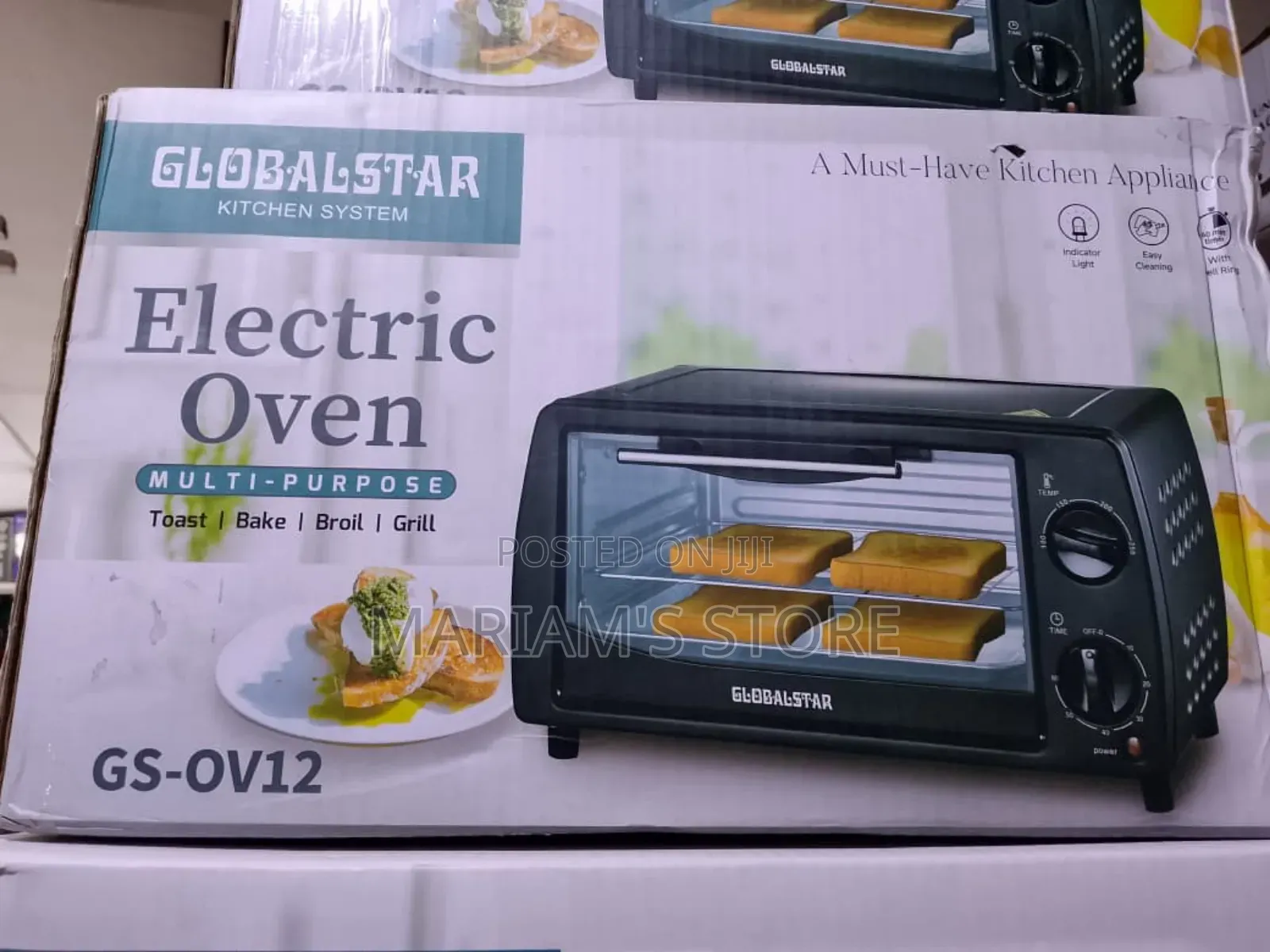 Globalstar Electric Oven With a 12-Liter Capacity for Small Spaces