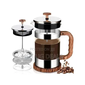 Elegant Glass And Stainless Steel French Press Coffee Maker