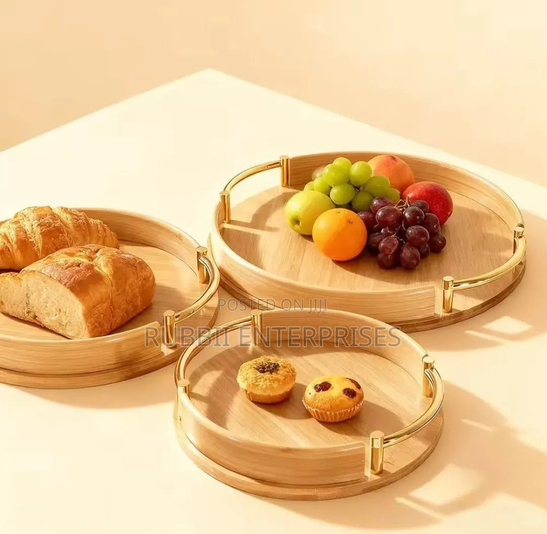 Circular Bamboo Tray