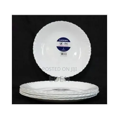 Luminarc 6 Pieces Set Of Quality Ceramic Dinner Plates-white