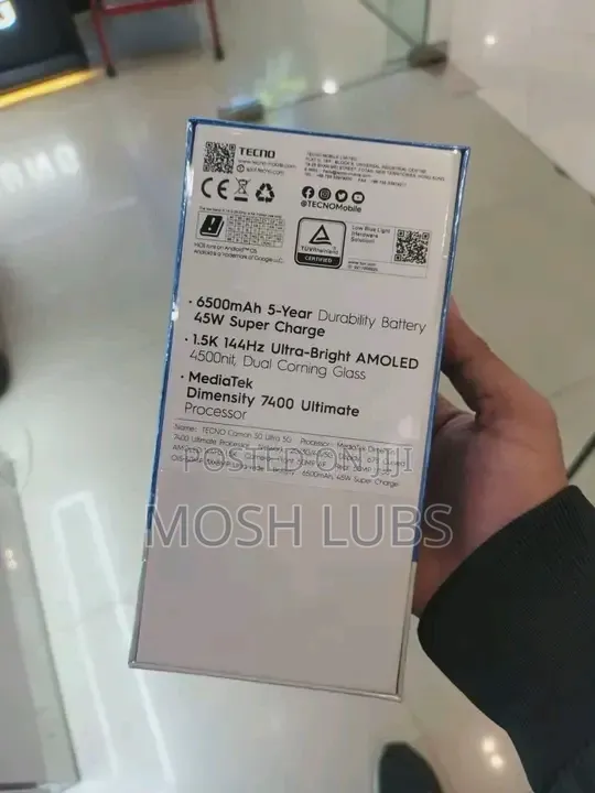 New Tecno Camon 50 Pro 256 GB Black