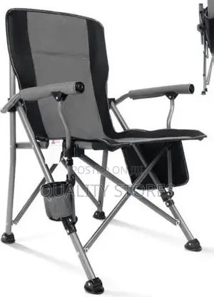 Metallic Foldable Camping Chair Black