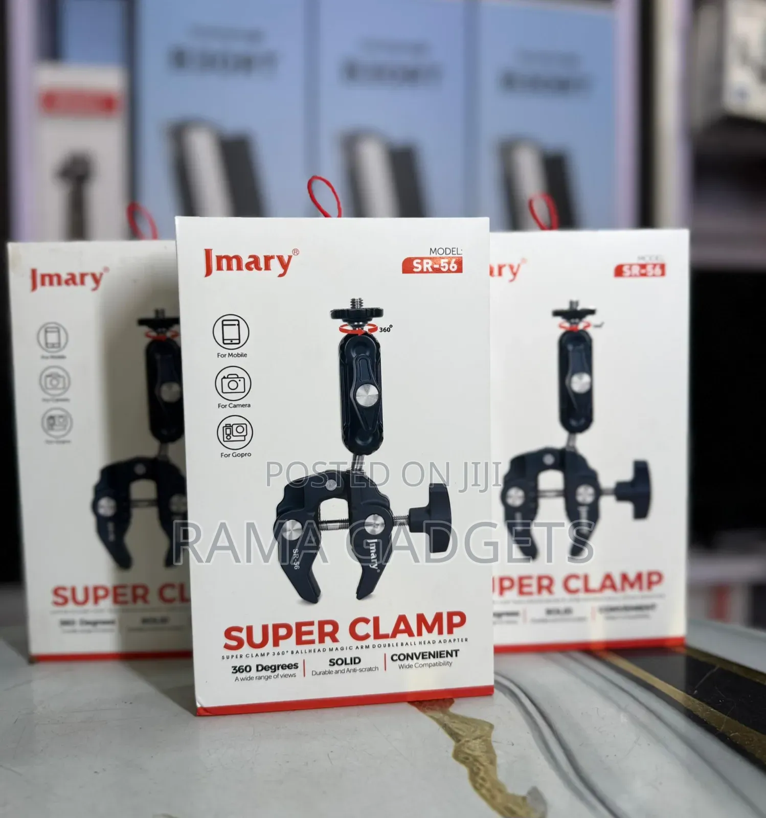 Jmary Sr-56 Super Clamp With a 360-Degree Ball Head, Suitable