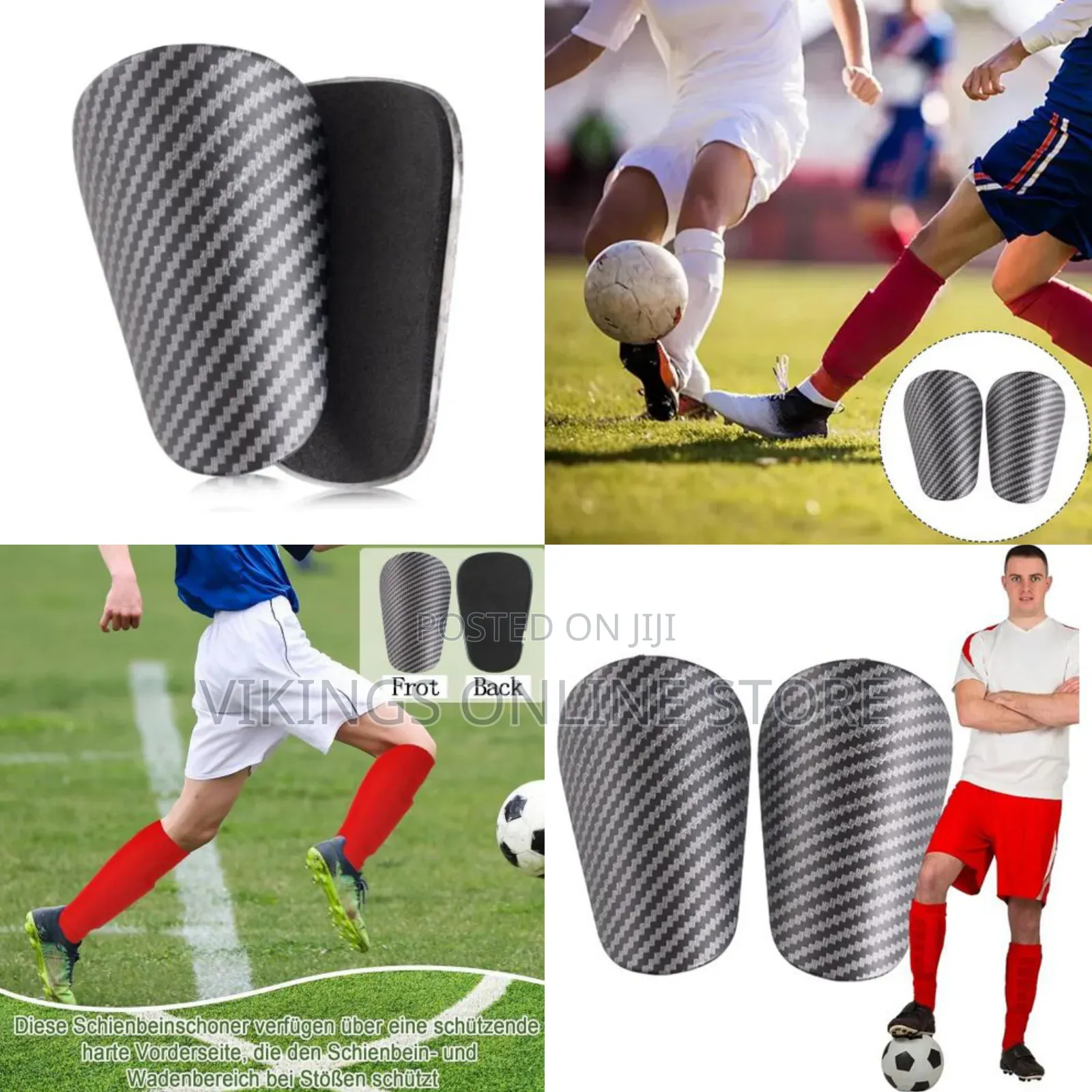 Medium Size 2 Piece Sollee Football Shin Pads for Soccer,Calf Pads