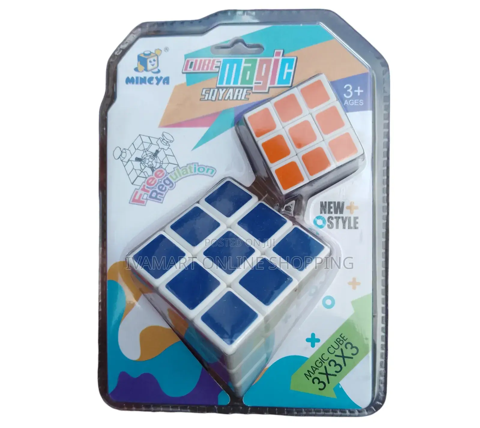 Rubik's Cube Puzzle (2 in 1) - Multicolor