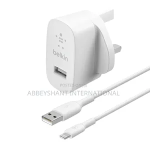 Belkin Charger 12w Usb-a Wall Charger With a Lightning Cable
