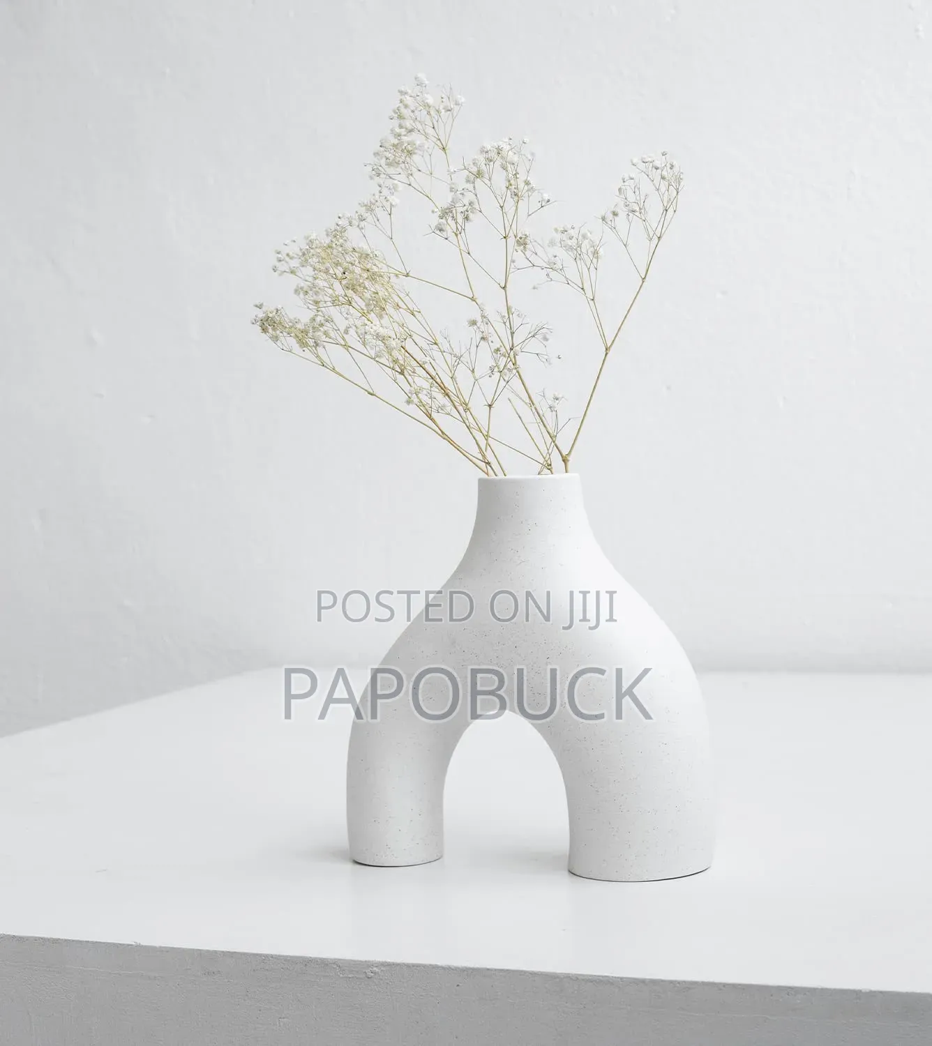 2pcs White Vase for Decor