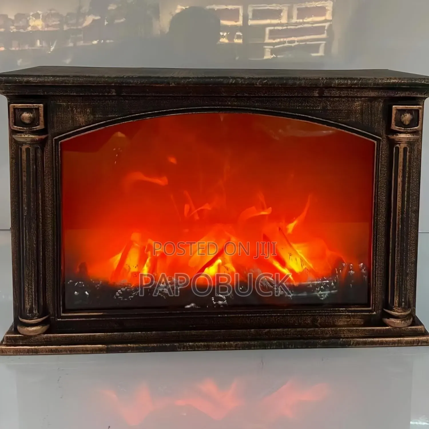 Simulated Led Fireplace Lantern