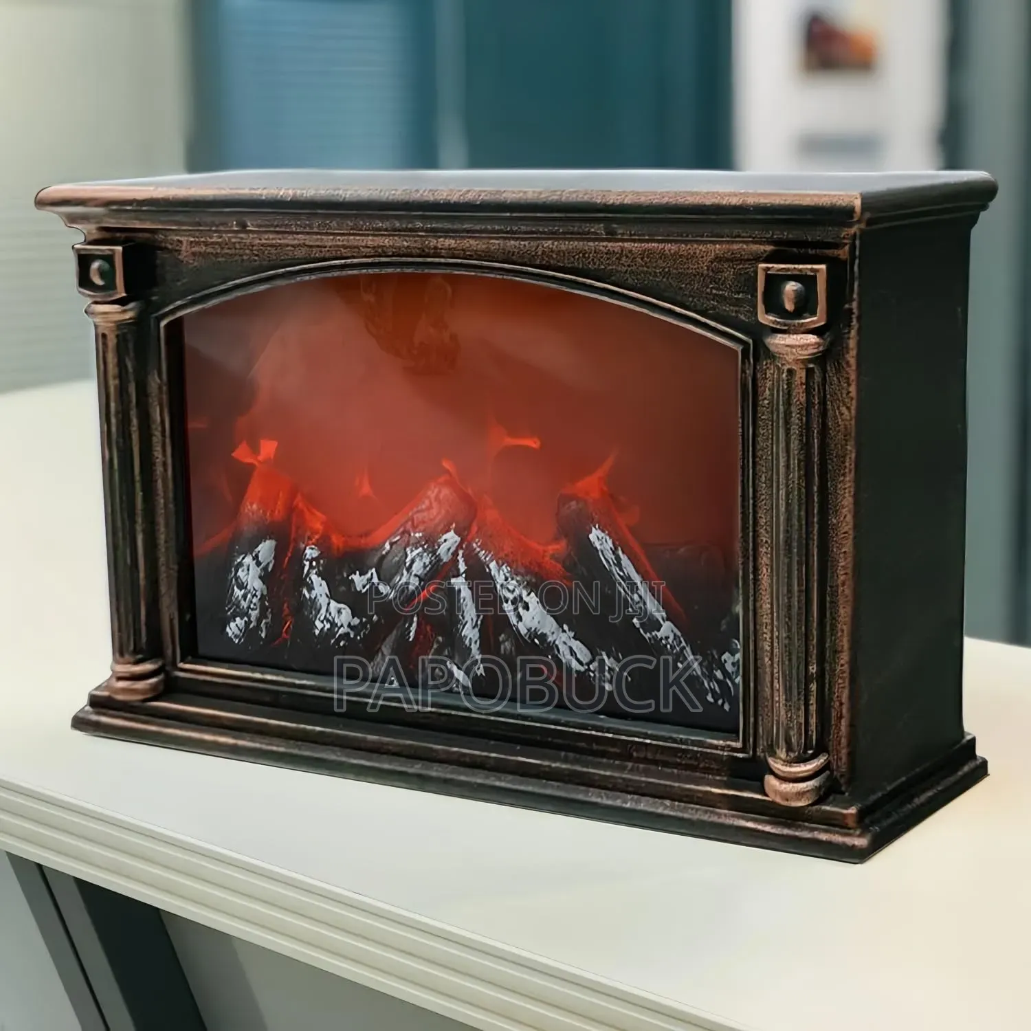 Simulated Led Fireplace Lantern