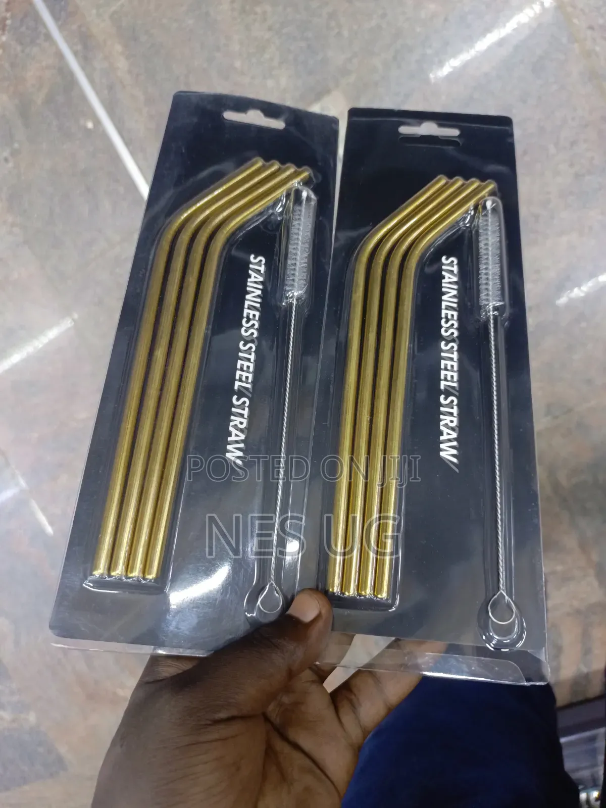 4pcs Set of Stainless Steel Straws Reusable Straws