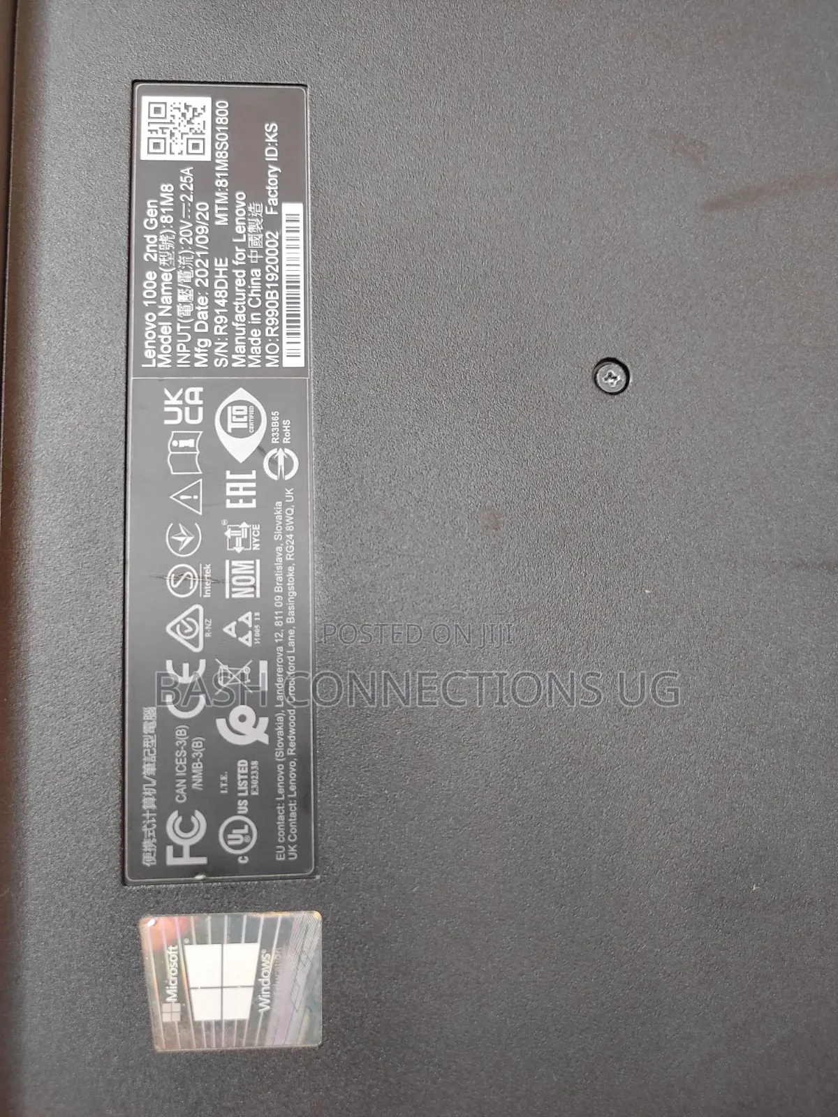 Laptop Lenovo 100e 4GB Intel Celeron SSD 60GB