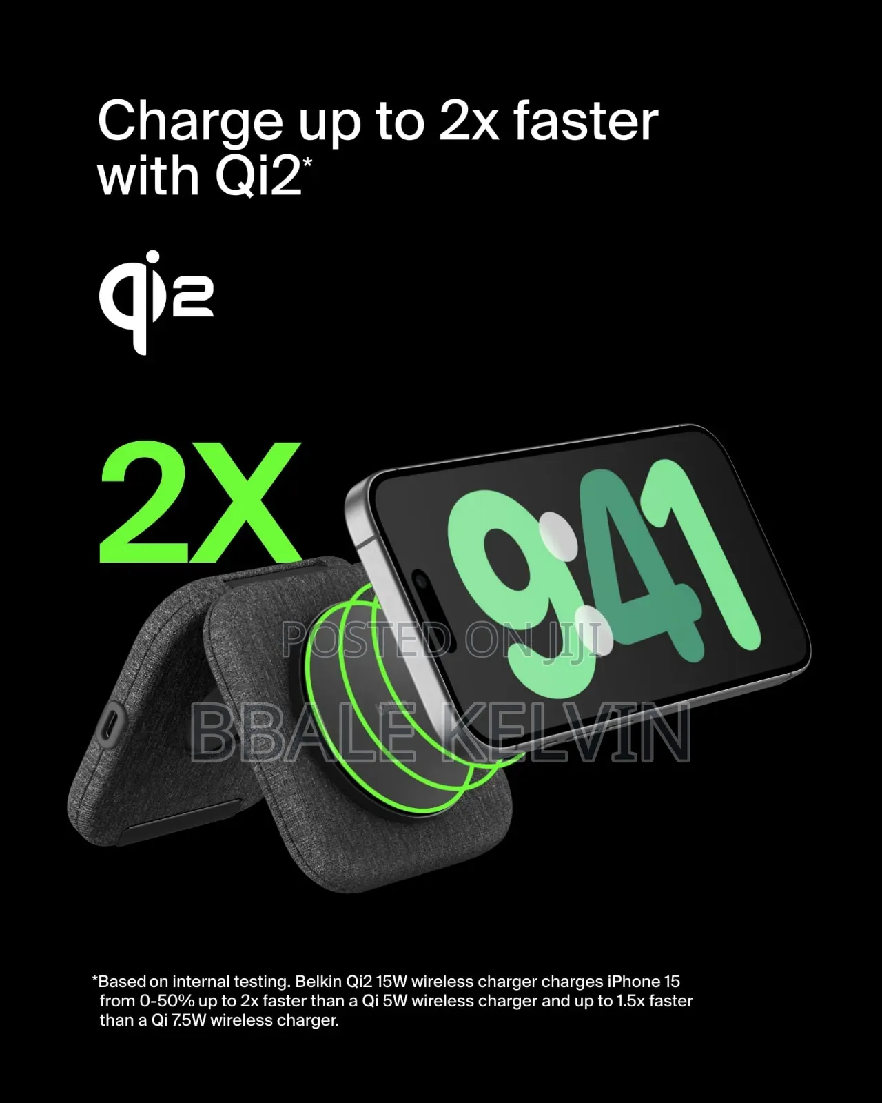 2in1 Magnetic Wireless Travel Charging Pad 15w Belkin