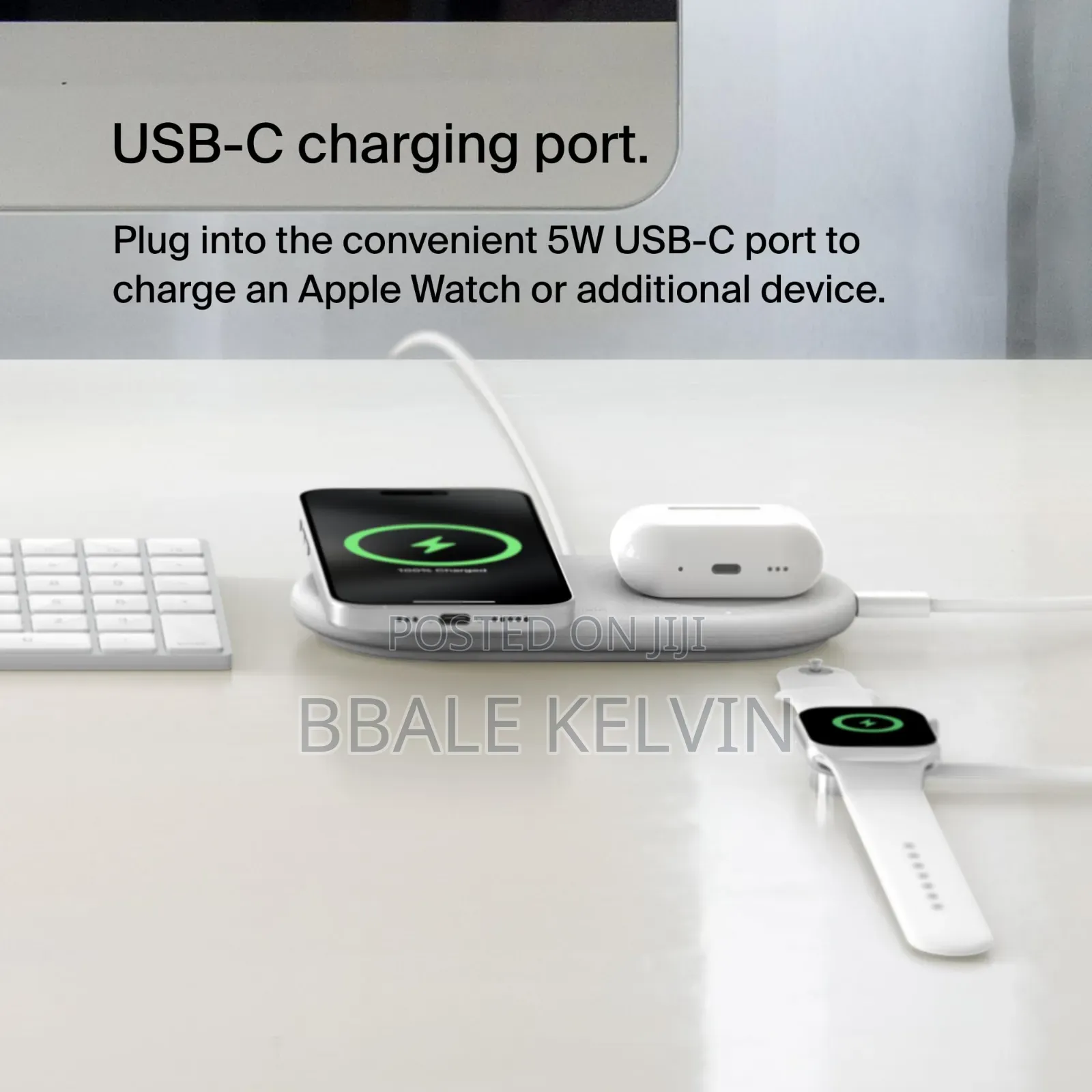 2in1 Wireless Charger With Magnetic Charging Pad 15w Belkin