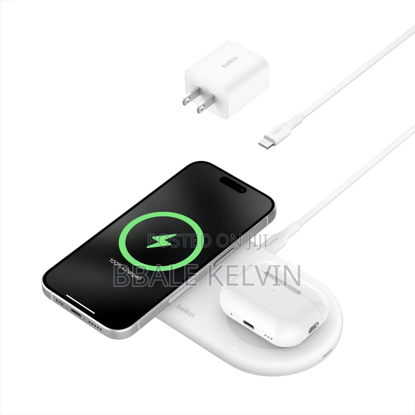 2in1 Wireless Charger With Magnetic Charging Pad 15w Belkin