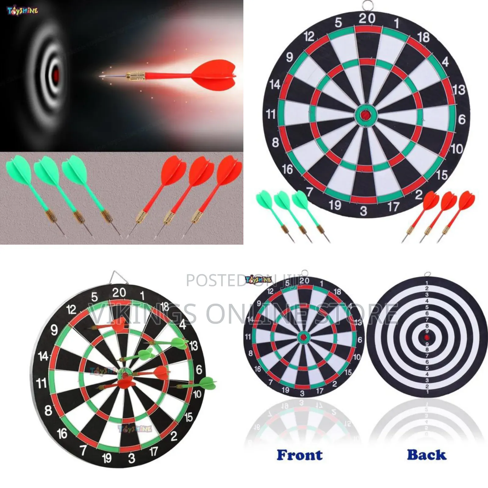 15 Inch Double Sided Professional Dart Boards for Adults and Kids