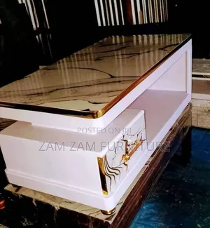White Brown Center Table