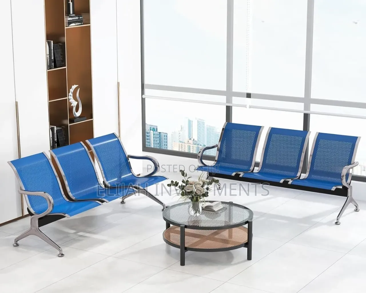 3-Seater Waiting Room Bench