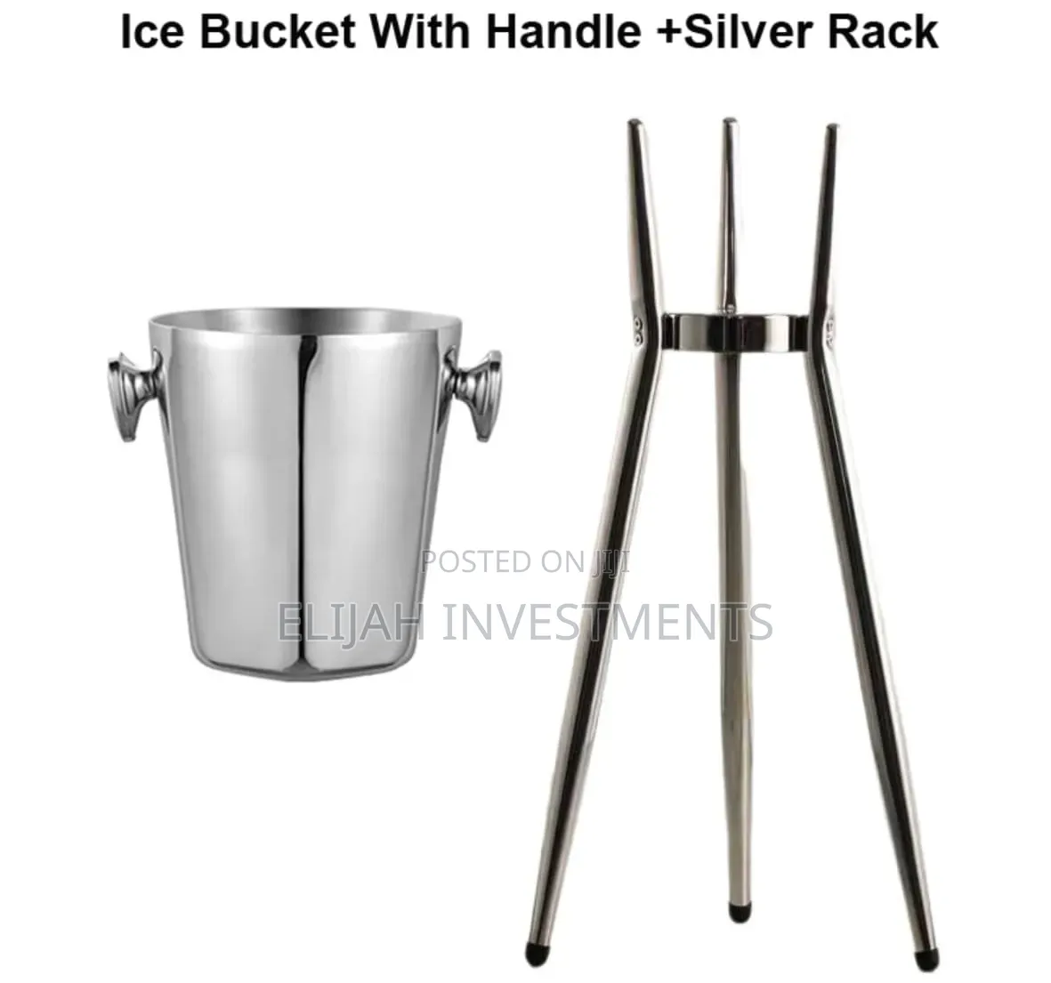 Stainless Steel Ice Bucket With Stand