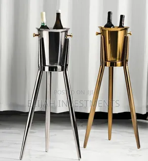 Stainless Steel Ice Bucket With Stand