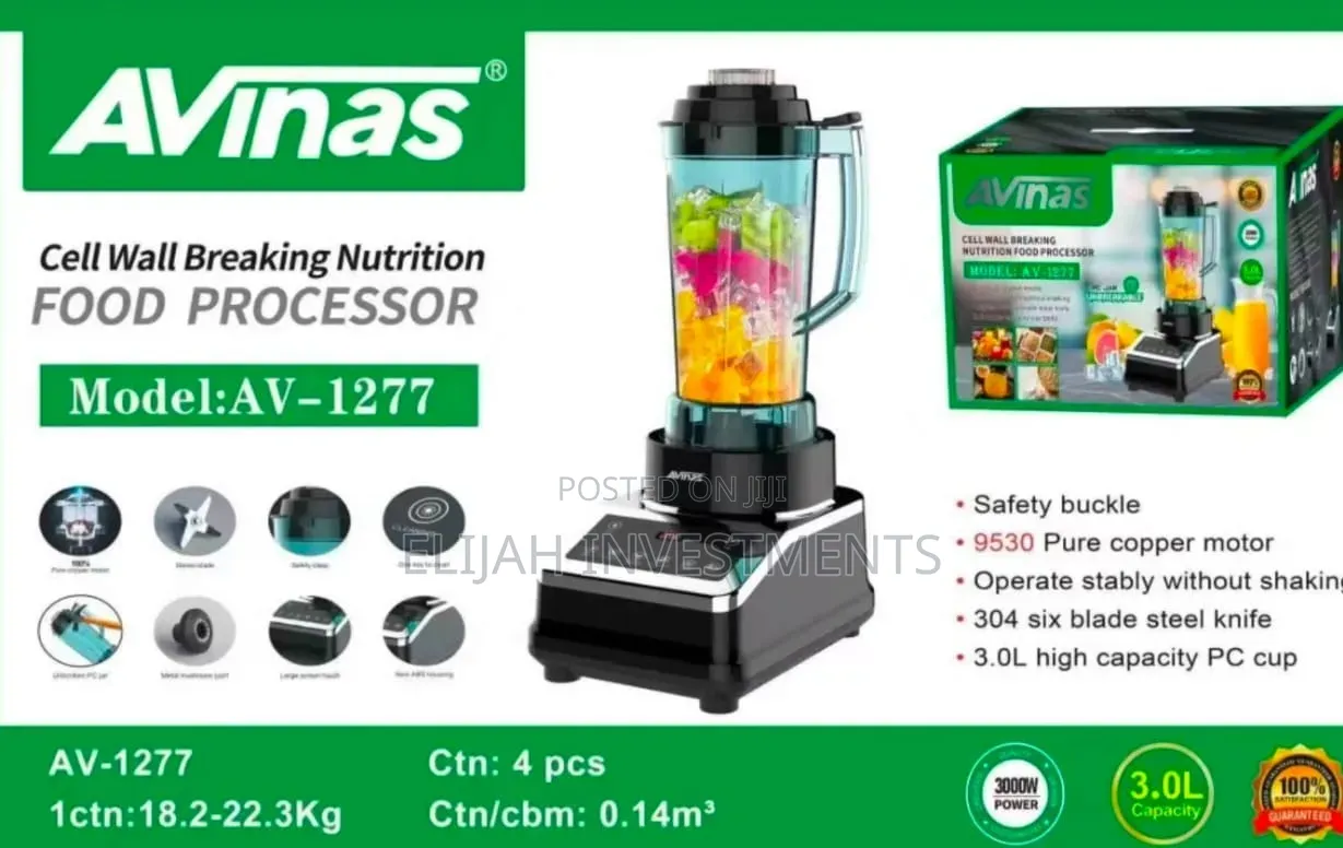 3litres Avinas Av-1277 Cell Wall Breaking Nutrition Food Processor