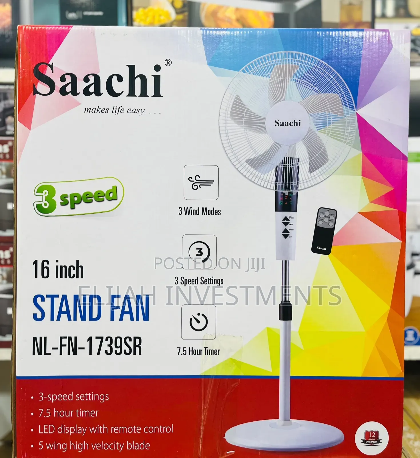 Saachi 16 Inch Stand Fan