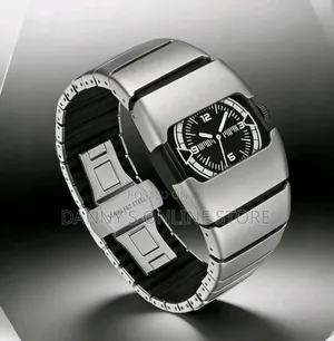 Cool Tomi Cyberpunk Style Men's Quartz Watch, One-Piece Plastic Strap.