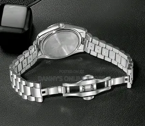 Tomi Men's Quartz Watch Set With Star Moon Brooch and Ring, Fashion.