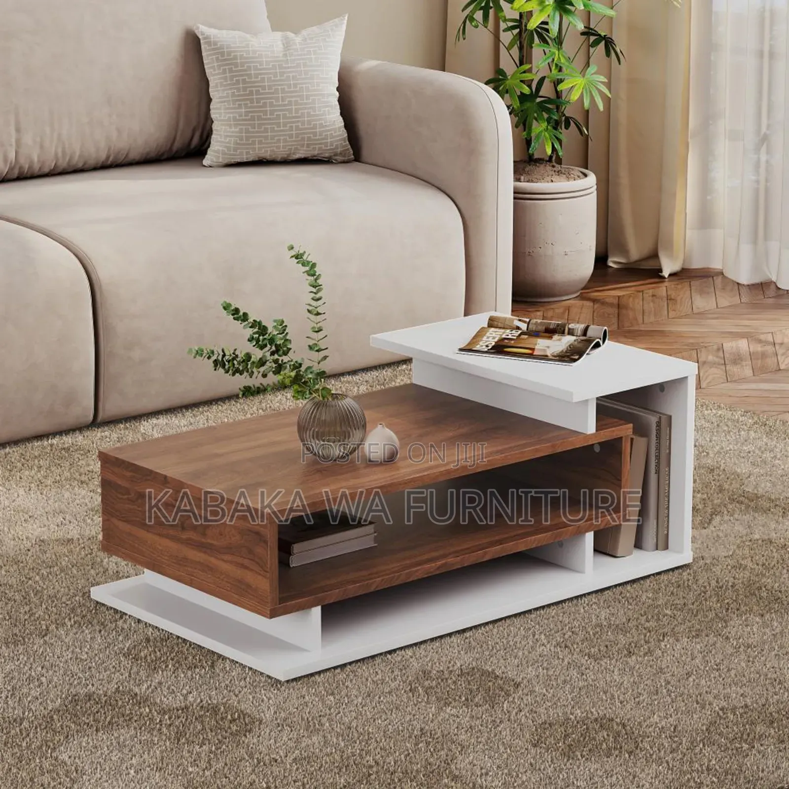 Brown Wooden Center Table Width 60cm and Length/ 110cm Coffee  Table/