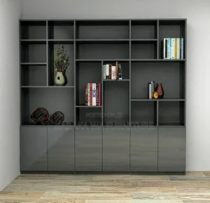 White Bookcase /With Doors/, Large Wood/ Farmhousebook Shelves/