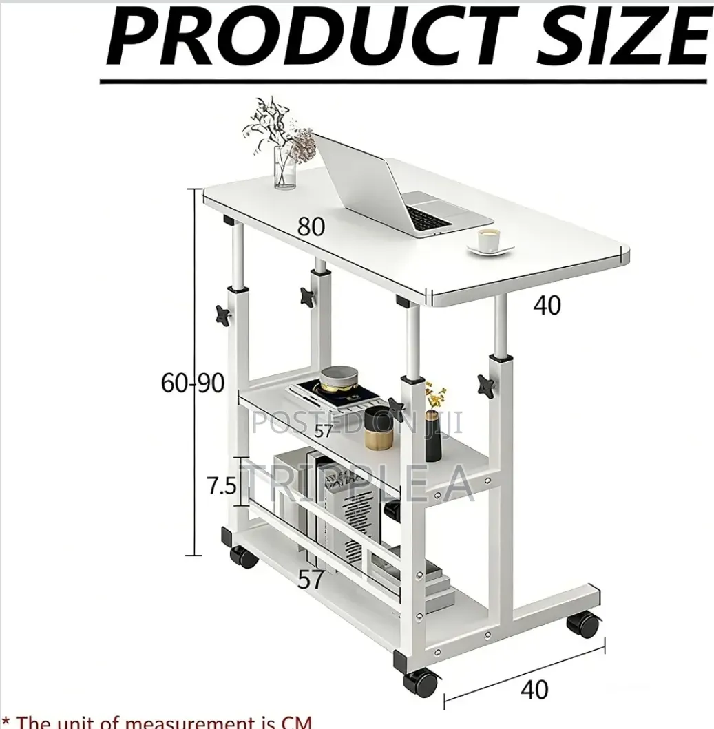 Adjustable Height Laptop Table With Tray