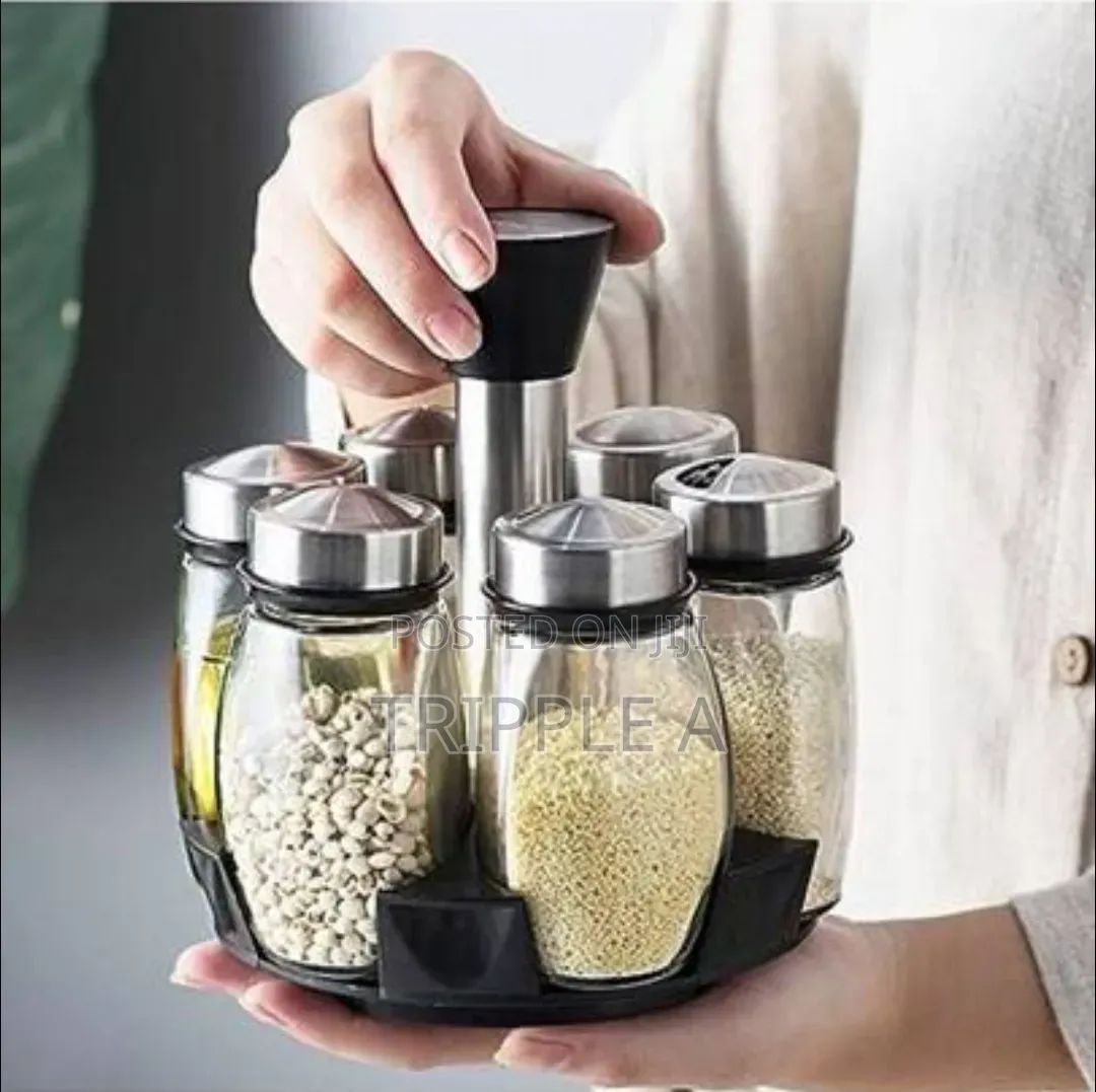 360 Degree Rotating 6 Jar Spice Rack